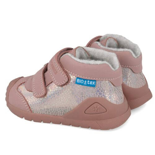 Ghete copii fete din piele imblanite si impermeabile, model inalt Biomecanics, Roz – 251134-D032FB