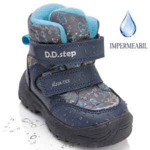 Ghete copii baieti impermeabile si imblanite DD Step, Albastru – P081-52299A