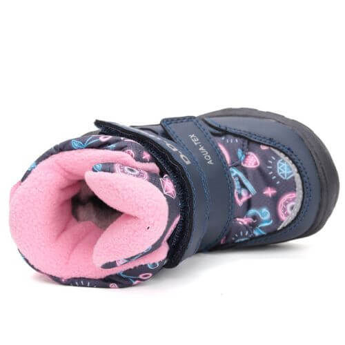 Ghete copii fete impermeabile si imblanite DD Step, Albastru – P081-52616A
