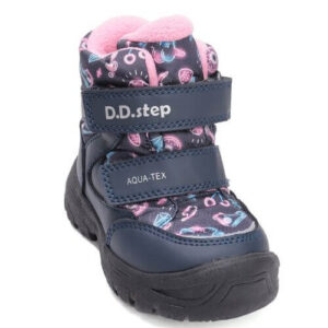 Ghete copii fete impermeabile si imblanite DD Step, Albastru – P081-52616A