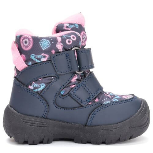 Ghete copii fete impermeabile si imblanite DD Step, Albastru – P081-52616A