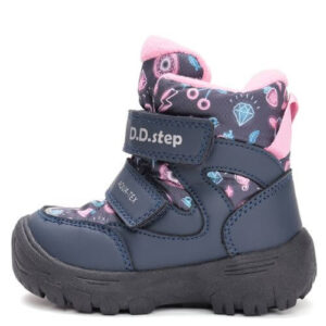 Ghete copii fete impermeabile si imblanite DD Step, Albastru – P081-52616A