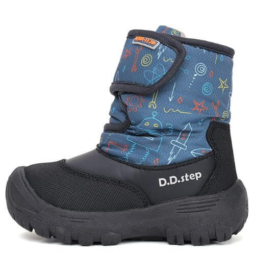 Ghete copii baieti impermeabile si imblanite DD Step, Albastru – P081-52502A