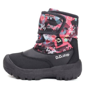 Ghete copii fete impermeabile si imblanite DD Step, Negru – P081-52502B