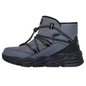 Ghete copii baieti Waterproof din material sintetic Skechers, Gri – 406385L_CCBK
