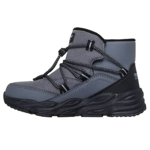 Ghete copii baieti Waterproof din material sintetic Skechers, Gri – 406385L_CCBK