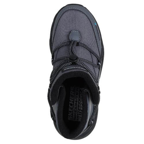 Ghete copii baieti Waterproof din material sintetic Skechers, Gri – 406385L_CCBK