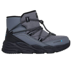 Ghete copii baieti Waterproof din material sintetic Skechers, Gri – 406385L_CCBK