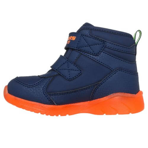 Ghete copii baieti Water Repellent cu LED din material sintetic Skechers, Albastru – 407613_NVOR