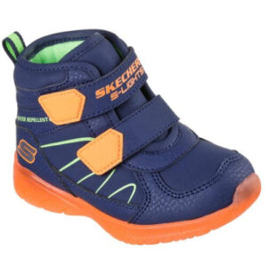 Ghete copii baieti Water Repellent cu LED din material sintetic Skechers, Albastru – 407613_NVOR
