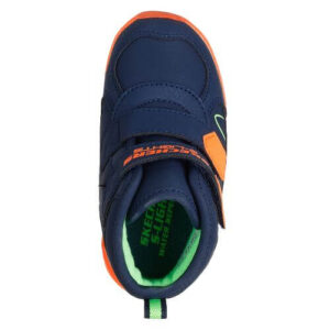 Ghete copii baieti Water Repellent cu LED din material sintetic Skechers, Albastru – 407613_NVOR