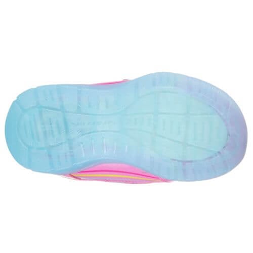 Ghete copii fete cu LED din material sintetic Skechers, Roz – 302653_PKMT