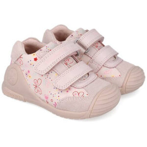 Pantofi copii fete din piele Biomecanics, Roz – 252100-A779