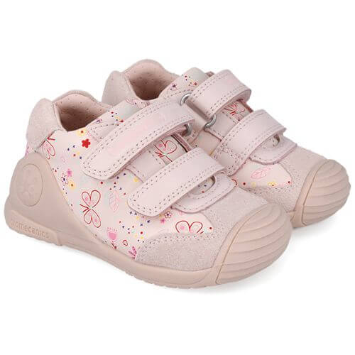 Pantofi copii fete din piele Biomecanics, Roz – 252100-A779