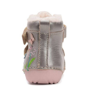Ghete copii fete din piele imblanite DD Step, Bej – W015-52997