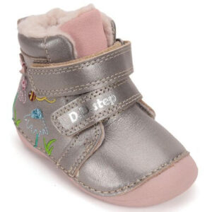 Ghete copii fete din piele imblanite DD Step, Bej – W015-52997