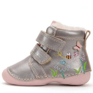 Ghete copii fete din piele imblanite DD Step, Bej – W015-52997