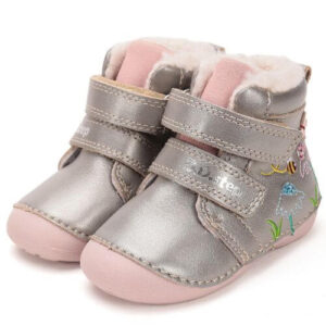 Ghete copii fete din piele imblanite DD Step, Bej – W015-52997