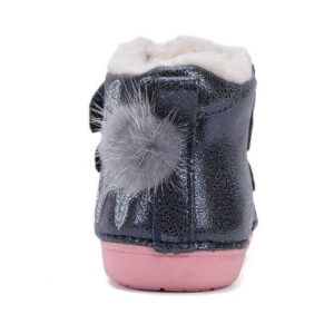 Ghete copii fete din piele imblanite DD Step, Albastru – W066-52733A