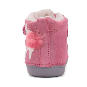 Ghete copii fete din piele imblanite DD Step, Roz – W066-52733B