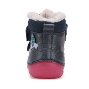 Ghete copii fete din piele imblanite DD Step, Albastru – W082-52314