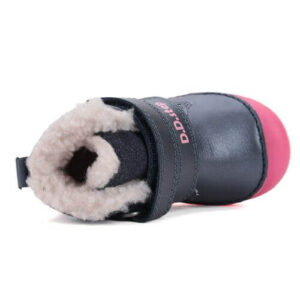 Ghete copii fete din piele imblanite DD Step, Albastru – W082-52314