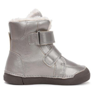 Ghete copii fete din piele imblanite DD Step, Argintiu W068-52320A
