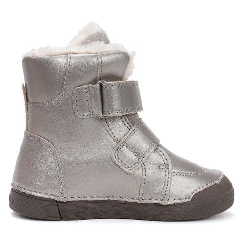 Ghete copii fete din piele imblanite DD Step, Argintiu W068-52320A