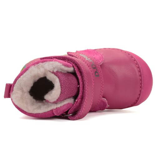 Ghete copii fete din piele imblanite DD Step, Roz – W015-52997A