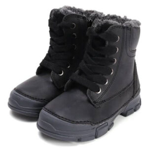 Ghete copii fete din piele imblanite DD Step, Negru – W056-52456B