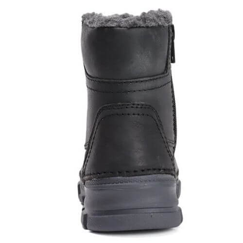 Ghete copii fete din piele imblanite DD Step, Negru – W056-52456B