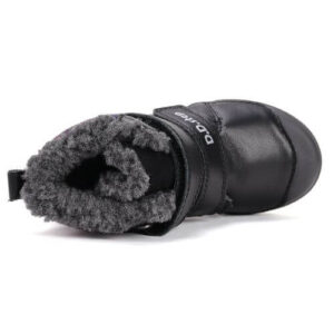 Ghete copii fete din piele imblanite DD Step, Negru – W049-52654A