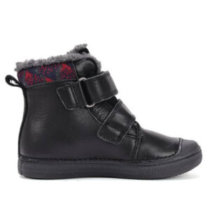 Ghete copii fete din piele imblanite DD Step, Negru – W049-52654A