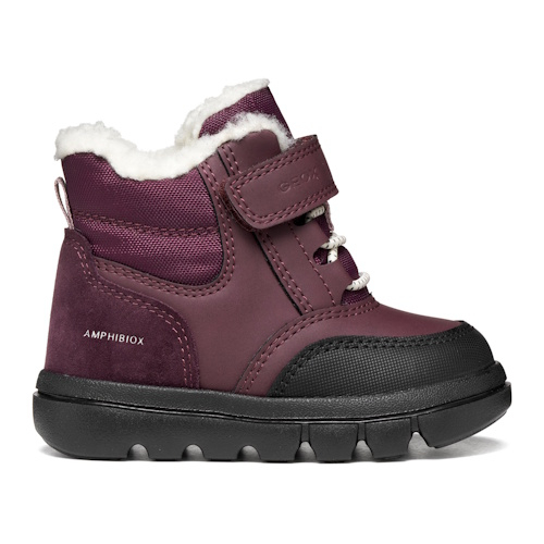 Ghete copii fete din piele naturala, impermeabile Geox Willaboom Abx, Mov – B665AB_0ME22_C7016