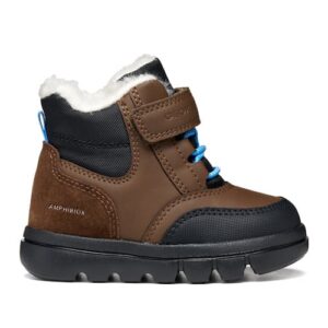 Ghete copii baieti din piele naturala, impermeabile Geox Willaboom, Maro -B365BK_0ME22_C6238