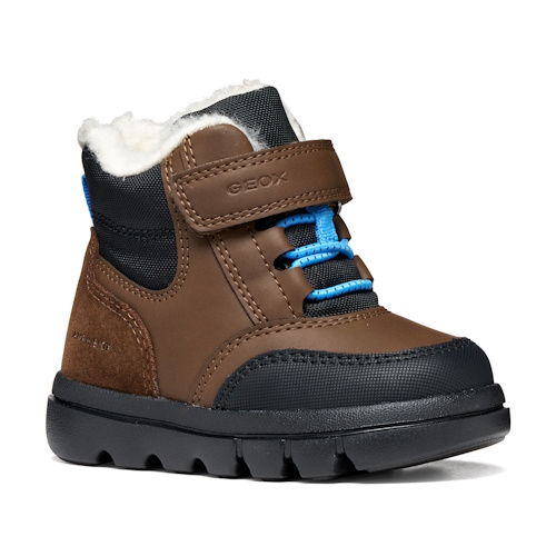 Ghete copii baieti din piele naturala, impermeabile Geox Willaboom, Maro -B365BK_0ME22_C6238