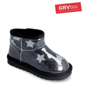 Ghete copii fete impermeabile imblanite Garvalin, Negru – 251558-A054