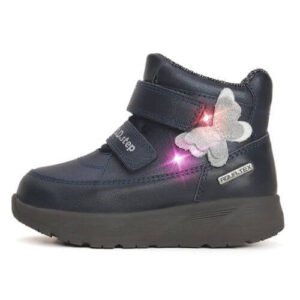 Ghete copii fete impermeabile si imblanite cu LED DD Step, Albastru – P083-42591