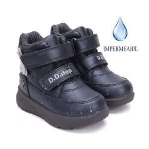 Ghete copii fete impermeabile si imblanite cu LED DD Step, Albastru – P083-42591