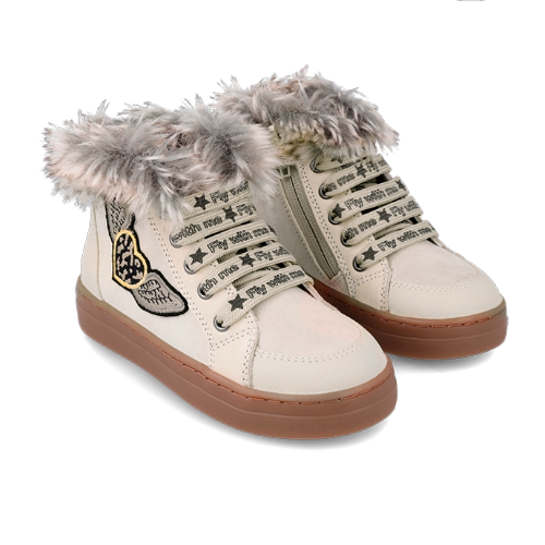 Ghete copii fete imblanite Garvalin, Crem – 231540-B-FB Ghete copii fete imblanite Garvalin, Crem – 231540-B-FB