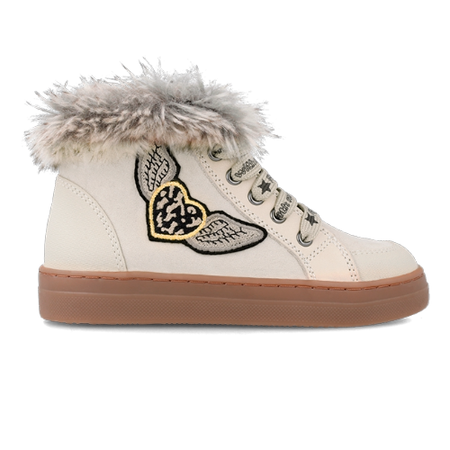 Ghete copii fete imblanite Garvalin, Crem – 231540-B-FB