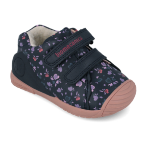 Ghete fete din piele îmblanite Biomecanics Biogateo Casual, Navy/Inimioare – 261102-A183FB