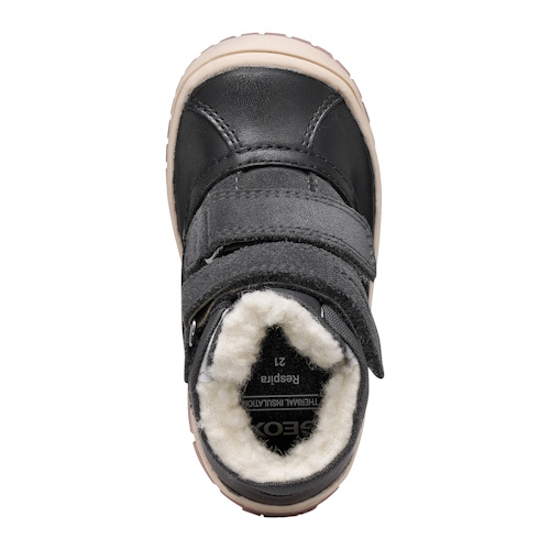 Ghete fete din piele naturala, impermeabile Geox Omar, Negru – B462LC_04322_C0005