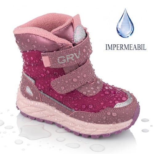 Ghete fete imblanite, impermeabile, Garvalin, Rosu/Zmeura – 261845-D915