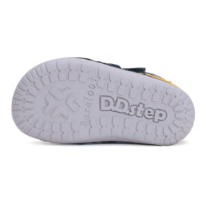 Ghete copii baieti Barefoot din piele imblanite DD Step, Verde – W070-42154