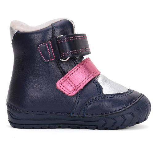 Ghete copii fete din piele imblanite DD Step, Albastru – W029-42392