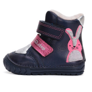 Ghete copii fete din piele imblanite DD Step, Albastru – W029-42392