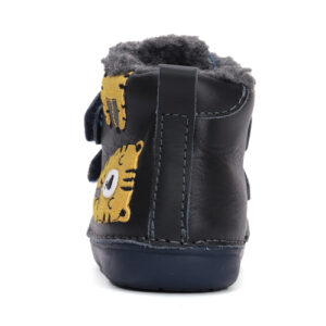 Ghete copii baieti din piele imblanite DD Step, Albastru – W066-42218