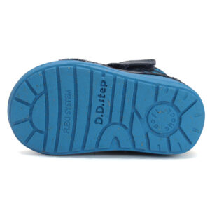 Ghete copii baieti din piele imblanite DD Step, Albastru – W071-42680B
