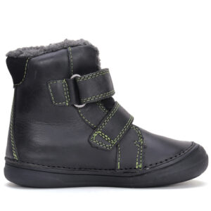 Ghete copii baieti din piele imblanite DD Step, Negru – W078-42761B